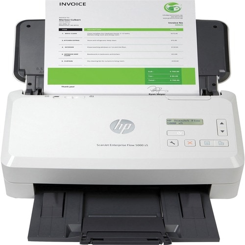 HP Scanjet Enterprise Flow 5000 S5 Sheetfed Scanner - 600 dpi Optical - 48-bit Grayscale - 65 ppm (Mono) - 65 ppm (Color) 