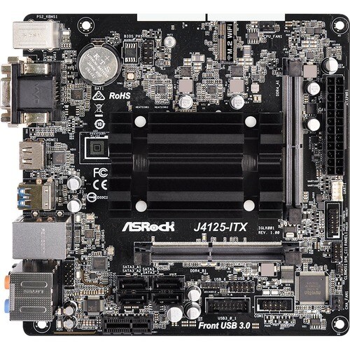 ASRock J4125-ITX Desktop-Mainboard - Intel Chipsatz - Sockel BGA-1090 - Mini ITX - Intel Celeron J4125 - 8 GB DDR4 SDRAM M