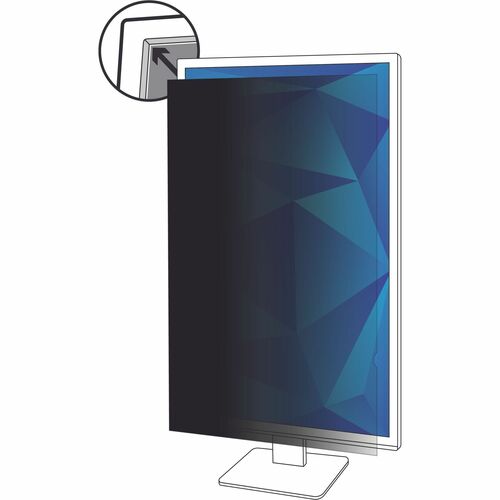 3M Anti-glare Privacy Screen Filter - Black, Matte - For 63.5 cm (25") Widescreen LCD Monitor - 16:9 - Blue Light Reductio