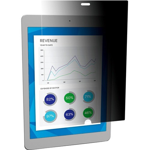 3M Satin Anti-glare Privacy Screen Filter - Black - For 24.6 cm (9.7") iPad Air, iPad Air 2, iPad Pro - 4:3