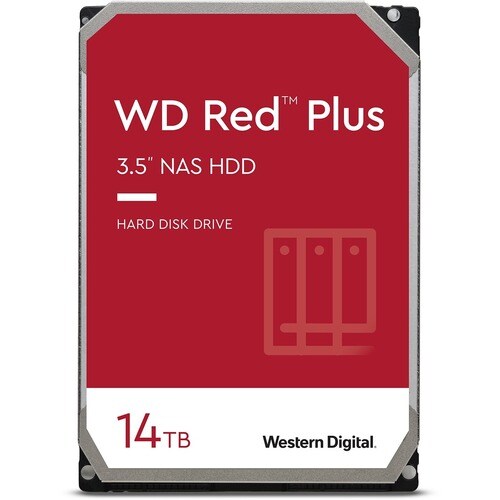 Western Digital Red Plus WD140EFGX 14 TB Hard Drive - 3.5" Internal - SATA (SATA/600) - Conventional Magnetic Recording (C