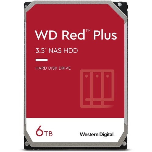 Western Digital Red Plus WD60EFZX 6 TB Hard Drive - 3.5" Internal - SATA (SATA/600) - Conventional Magnetic Recording (CMR