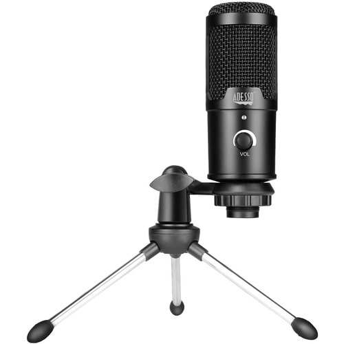 Adesso Xtream M4 Wired Condenser Microphone for Video Conferencing, Live Streaming - 100 Hz to 18 kHz - 680 Ohm -42 dB - C