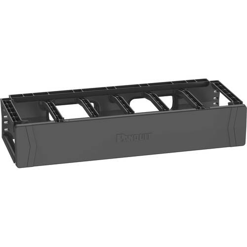 Panduit PatchRunner™2 Horizontal Single Sided Manager, 2RU, Black  - MOQ (minimum order quantity)1 MOV (minimum order valu