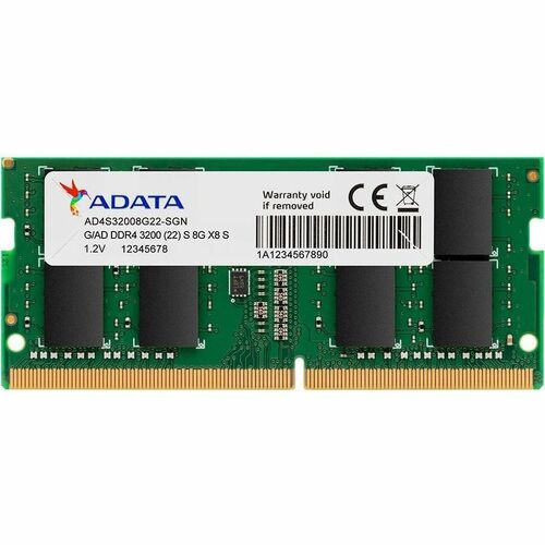 Adata Premier 8GB DDR4 SDRAM Memory Module - For Notebook - 8 GB (1 x 8GB) - DDR4-3200/PC4-25600 DDR4 SDRAM - 3200 MHz - 1