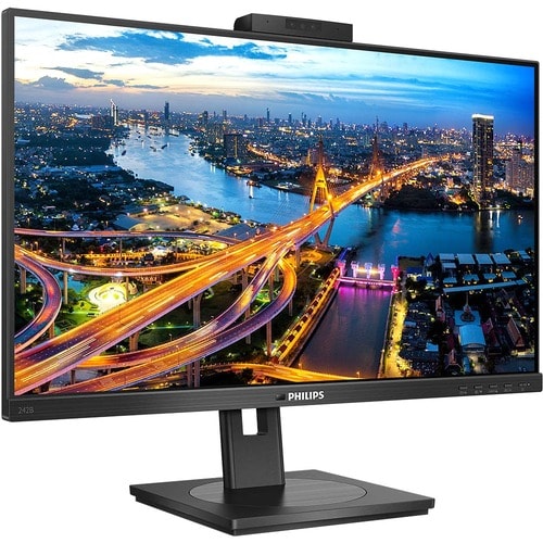 Philips 242B1H 24" Class Webcam Full HD LCD Monitor - 16:9 - Textured Black - 23.8" Viewable - In-plane Switching (IPS) Te