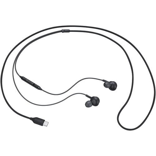 Samsung EO-IC100 Wired Earbud Stereo Earset - Black - Binaural - In-ear - 32 Ohm - 20 Hz to 20 kHz - USB Type C