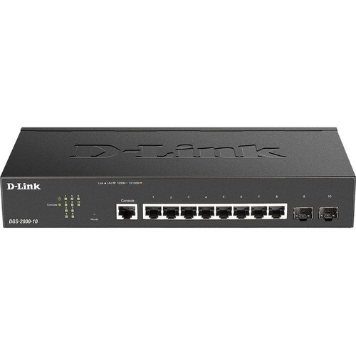 Switch Ethernet D-Link DGS-2000-10 8 Porte Gestibile - 3 Layer supportato - Modular - 2 Slot SFP - 6,33 W Consumo energeti