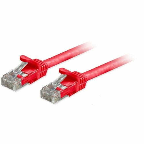 Comprehensive Cat6a Unshielded (UTP) Snagless Ethernet Patch Cable Red 5ft - 5 ft Category 6a Network Cable for Network De