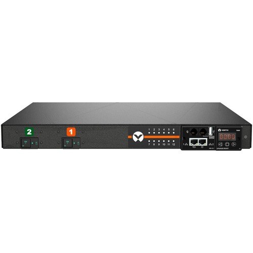 Vertiv Geist horizontal geschaltete Rack-PDU - 1HE | 32 A | (12) Kombisteckdosen C13/C19 | 1P+N+E | 200 V/240 V | 7,3 kW |