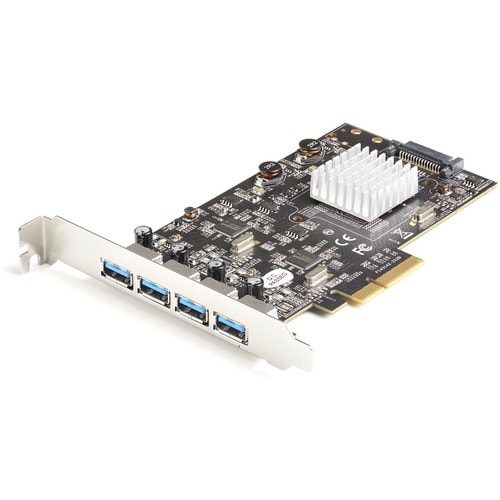 StarTech.com USB Adapter - PCI Express 2.0 x4 - Plug-in Card - Black - UASP Support - 4 Total USB Port(s) - PC, Linux, Mac