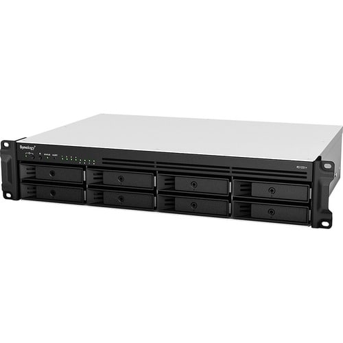 8-bay RackStation (up to 12-bay) AMD RyzenTM V1500B Quad Core 2.2 GHz 4GB RAM (up to 32GB) 10GbE NIC support (optional)