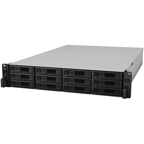 12-bay RackStation (up to 36-bay) Intel Xeon D-1541 8-core 2.1 GHz (turbo to 2.7 GHz) 8GB RAM (up to 64GB)  2x10GbE Base T