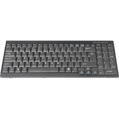 Digitus Keyboard - Cable Connectivity - English (UK) - Black - Rackmount LCD