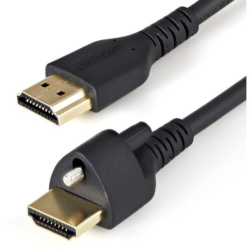 StarTech.com Cavo HDMI 2.0 da 2m con connettore a vite di bloccaggio - Cavetto HDMI 4K 60Hz HDR - Filo HDMI con Ethernet a
