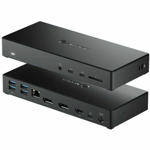 Alogic USB Type C Docking Station for Notebook, Monitor - Memory Card Reader - SD - 100 W - Black - TAA Compliant - 3 Disp