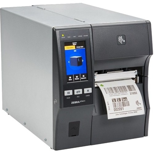 Zebra ZT411 Desktop Direct Thermal/Thermal Transfer Printer - Monochrome - Label Print - USB - Serial - Bluetooth - 3.99 m