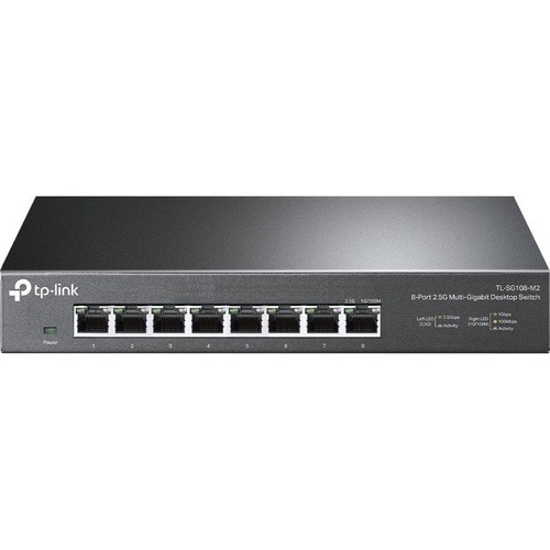 TP-Link TL-SG108-M2 - 8-Port Multi-Gigabit Unmanaged Network Switch - Ethernet Splitter - 2.5G Bandwidth - Plug & Play - D