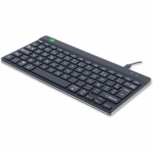 R-Go Compact Break Keyboard - Compact - Cable Connectivity - USB Type C Interface - French - AZERTY Layout - Black - Sciss