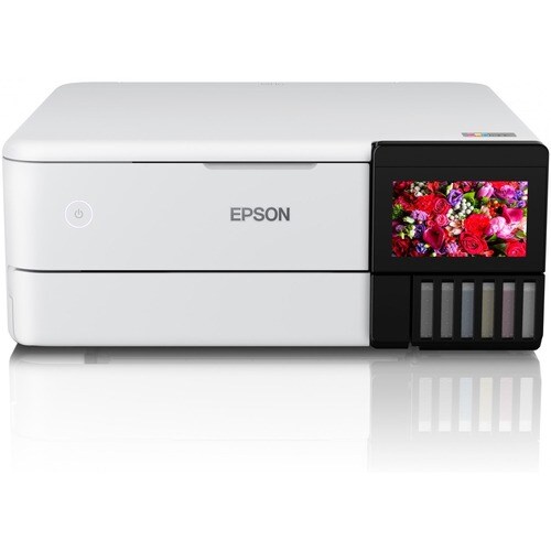 Epson ET-8500 Wireless EcoTank Inkjet Multifunction Printer - Colour - White - Copier/Printer/Scanner - 32 ppm Mono/32 ppm