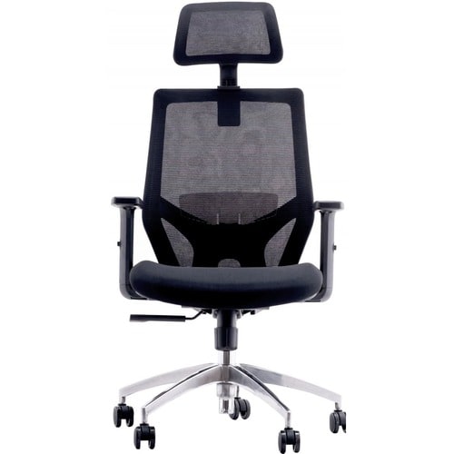 Fauteuil à bascule Urban Factory Ergo Haut - 5 branches Fond - Noir - Tissu - Accoudoir