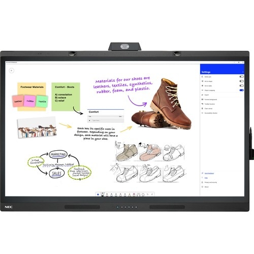 NEC Display MultiSync WD551 139,7 cm (55 Zoll) 4K UHD LCD Collaboration Display - Projiziert kapazitiv - Touchscreen - 16: