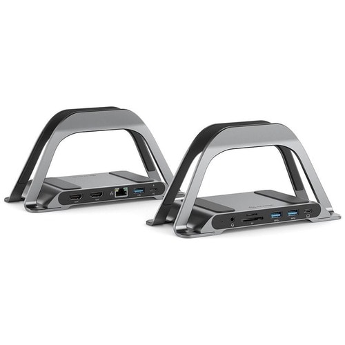 Alogic Bolt Plus USB Type C Docking Station for Notebook - Memory Card Reader - SD - 100 W - Space Gray - 2 Displays Suppo