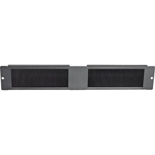 V7 RMWCBRUSHACCS Brush Strip Panel For Rack - Steel - Black - 78 mm Height x 365 mm Depth