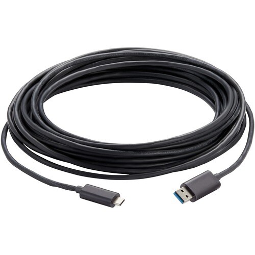 Vaddio 26 ft USB 3.2 Active Optical Cable - Type C to Type A - Black - 26.25 ft Fiber Optic Data Transfer Cable for Video 