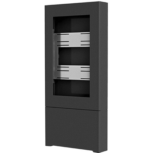 Chief Impact Floor Standing Kiosk  Portrait 48 Black - Impact Floor Standing Kiosk  Portrait 48 Black