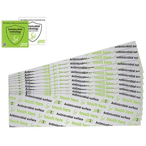 Antimicrobial Covers, Door Handle Cover, 4" x 16" , Antimicrobial Surface Graphic, Brushed, 10 Pack - For High-Touch Door 