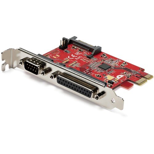 StarTech.com Tarjeta PCI Express con Puerto Serial y Paralelo, Tarjeta Adaptadora Combo PCIe con Puerto Paralelo DB25 y Pu