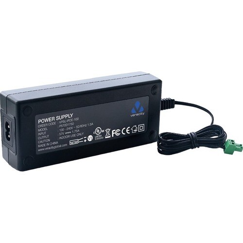 Veracity PoE Injector - 120 V AC, 230 V AC Input - 57 V DC, 1.75 A Output - 1 x Ethernet Input Port(s) - 1 x PoE Output Po