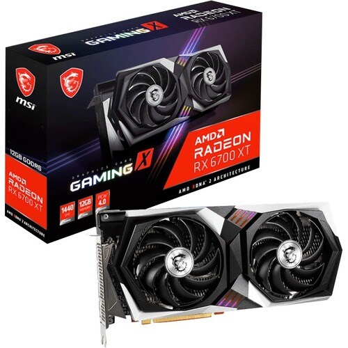 MSI AMD Radeon RX 6700 XT Graphic Card - 12 GB GDDR6 - 2.51 GHz Game Clock - 2.62 GHz Boost Clock - 192 bit Bus Width - PC