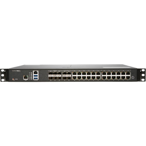 SonicWall NSA 3700 High Availability Firewall - 24 Port - 10/100/1000Base-T, 10GBase-X - 10 Gigabit Ethernet - DES, 3DES, 