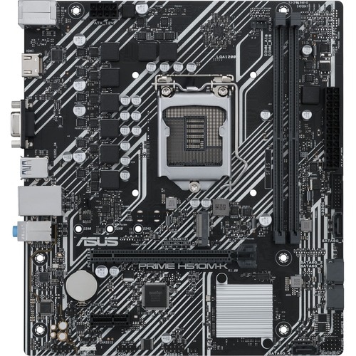 Asus Prime H510M-K Desktop Motherboard - Intel H510 Chipset - Socket LGA-1200 - Micro ATX - Pentium Gold, Celeron, Core i5