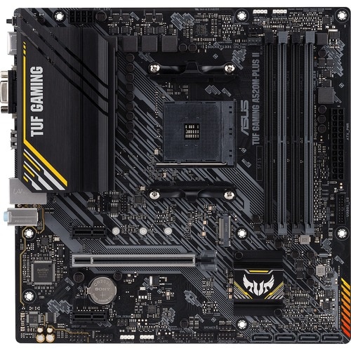 TUF GAMING A520M-PLUS II Desktop Motherboard - AMD A520 Chipset - Socket AM4 - Micro ATX - Ryzen 3, Ryzen 5, Ryzen 7, Ryze