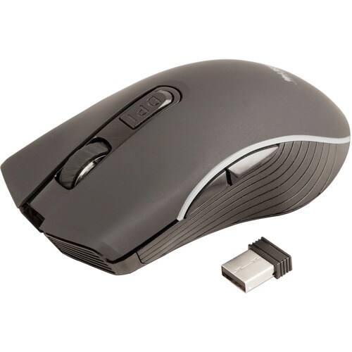 Urban Factory ONLEE Mouse - Bluetooth/Radio Frequency - USB - Optical - 6 Button(s) - Black - Wireless - 2.40 GHz - Rechar