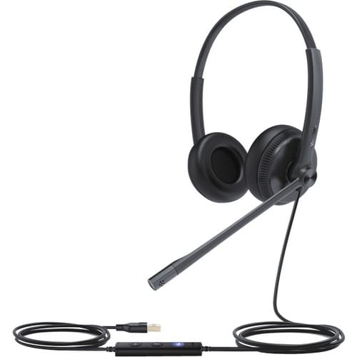 Yealink USB Wired Headset - Stereo - USB - Wired - 32 Ohm - 20 Hz - 20 kHz - Over-the-head - Binaural - Uni-directional, E