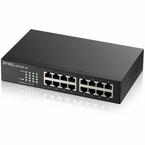 ZYXEL GS1100 GS1100-16 16 Ports Ethernet Switch - Gigabit Ethernet - 10/100/1000Base-T - 2 Layer Supported - 10 W Power Co
