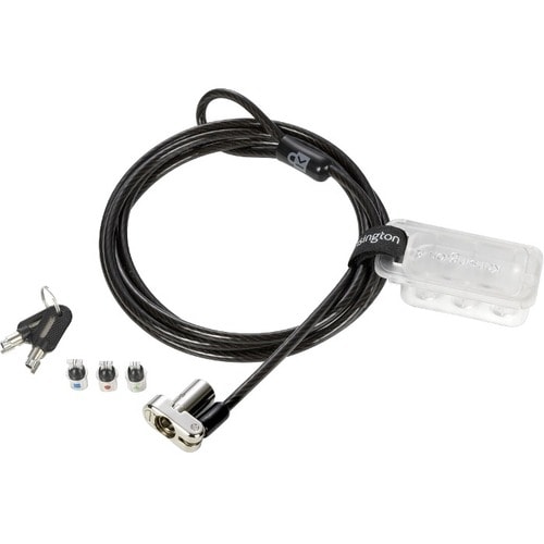 Kensington Universal Cable Lock For Notebook - 182.88 cm (72") Cable - Patented T-bar/Key Lock - Carbon Steel - For Notebook