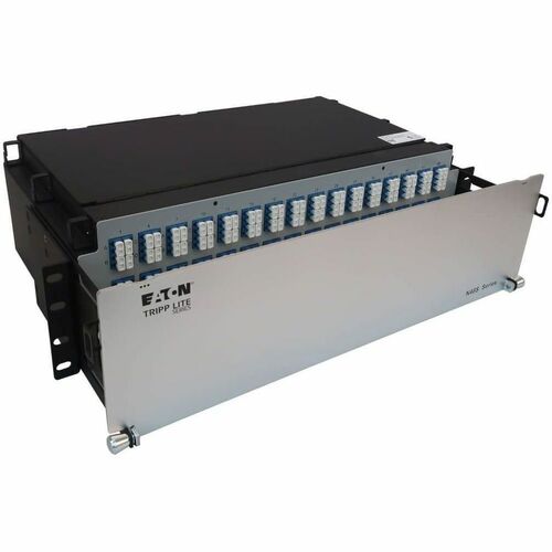 Eaton Tripp Lite Series Preloaded Fiber Patch Panel, 3U - 48x (12F MTP/MPO-APC to 4x LC Duplex F/F) 8F Trunk Cables, OS2 S