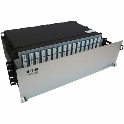 Eaton Tripp Lite Series Preloaded Fiber Patch Panel, 3U - 64x (12F MTP/MPO-APC to 4x LC Duplex F/F) 8F Trunk Cables, OS2 S