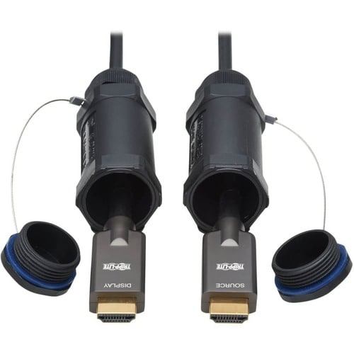 Eaton Tripp Lite Series High-Speed Armored HDMI Fiber Active Optical Cable (AOC) with Hooded Connectors and Reel - 4K @ 60