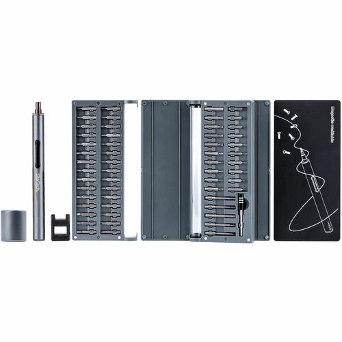 StarTech.com 55-Bit Electric Precision Screwdriver Set, Cordless/Battery Powered, Magnetic Bit Driver Kit for Laptop/Compu