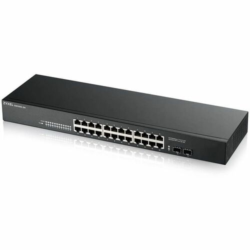 ZYXEL GS1100 GS1100-24E 24 Ports Ethernet Switch - Gigabit Ethernet - 100/1000Base-T - Black - 2 Layer Supported - 13 W Po