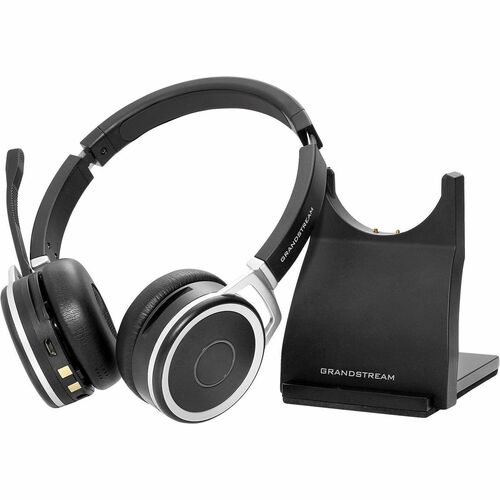 Grandstream Bluetooth Headset With Charging Base And USB Dongle - Stereo - Wireless - Bluetooth - 39.4 ft - 20 Hz to 20 kH