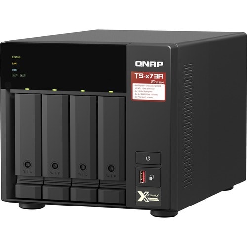 QNAP TS-473A-8G SAN/NAS Storage System - AMD Ryzen V1500B Quad-core (4 Core) 2.20 GHz - 4 x HDD Supported - 0 x HDD Instal