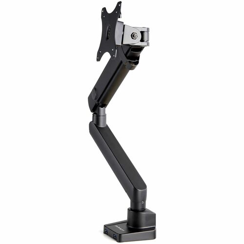 StarTech.com Desk Mount Monitor Arm with 2x USB 3.0 ports, Slim Single Monitor VESA Mount up to 34" (17.6lb/8kg) Display, 