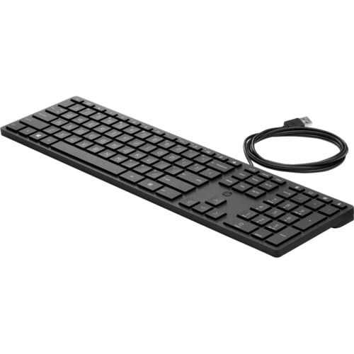 Teclado USB-A HP 320K, Conectividad Plug and Play, Teclado resistente a salpicaduras y Ajuste de inclinación, Compatibles 